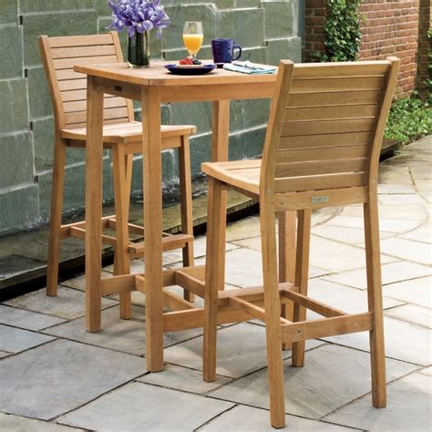 Outdoor kitchen designs with bars tend to. Shorea Wood Dartmoor Outdoor Bar Set 3 Piece Natural