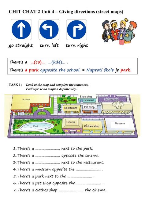 Chitchat2 Unit4 Giving Directions Street Maps Worksheet Map