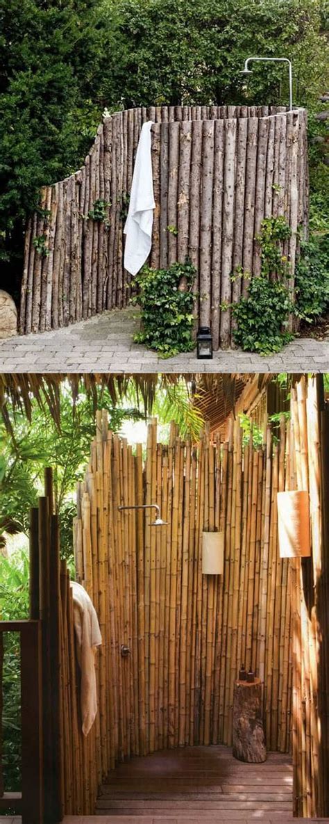 32 Beautiful And Easy Diy Outdoor Shower Ideas A Piece Of Rainbow Outdoor Shower Enclosure