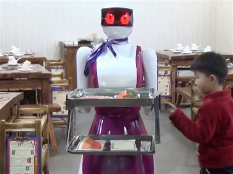 Robotic Waitress Serves Food In China Business Insider