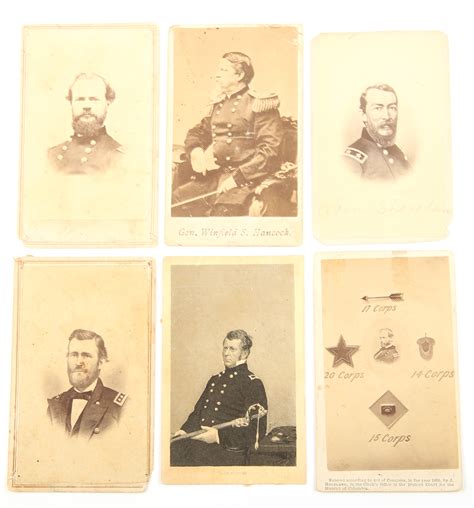 Lot Detail Cartes De Visite Civil War Union Generals Lot Of 6