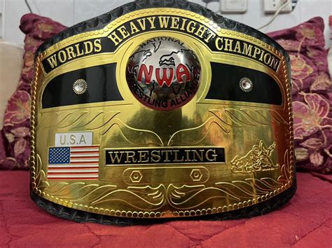 Nwa Domed Globe World Heavyweight Championship Belt 2mm Brass Etsy