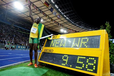 Usain Bolts 100m World Record Insane Fan Footage Of 958s Race