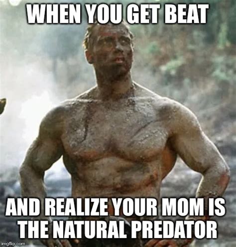 WHEN YOU GET BEAT AND REALIZE YOUR MOM IS THE NATURAL PREDATOR Meme