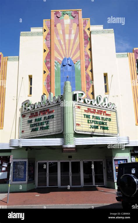 The Art Deco Exterior Of The Boulder Theater Stock Photo Alamy