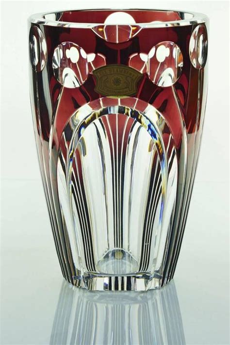 Rare Art Deco Val Saint Lambert Numbered Crystal Vase At 1stdibs