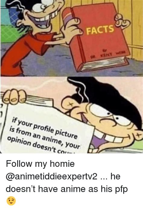 Facts If Your Profile Picture Is From An Anime Your Opinion Doesnt N