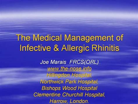 Ppt The Medical Management Of Infective Allergic Rhinitis Powerpoint