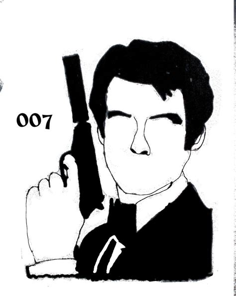 James Bond Drawing At Getdrawings Free Download