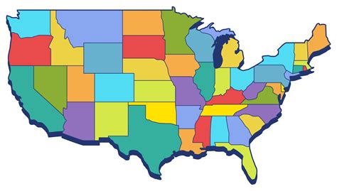 States Blank Map Printable