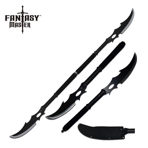 Combat Naginata Double Bladed Fighting Stick Sword 1p2 Fmt 0