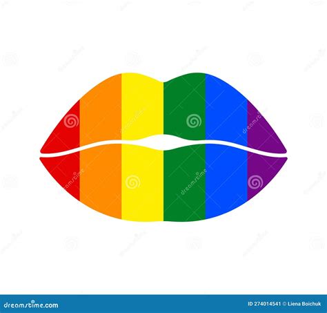 lips pride lgbt vector icon lesbian gay bisexual transgender concept kiss symbol color