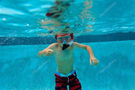 Little Boy Swimming Underwater Stock Photo By ©nadezhda1906 116376340