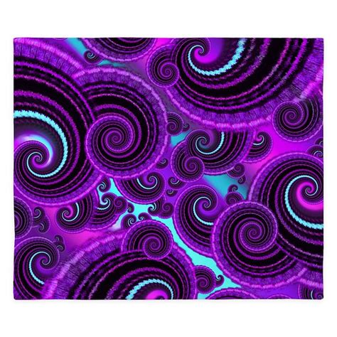 Funky Purple Swirl Fractal Art Pattern King Duvet By Hippytshop