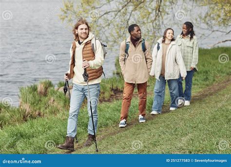 Friends Walking Together In The Park Stock Image Image Of Caucasian