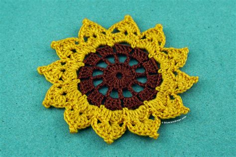 Easy And Quick Crochet Pattern Sunflower Coasters Crochet Pattern