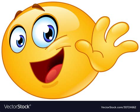 Bye emoticon Royalty Free Vector Image - VectorStock