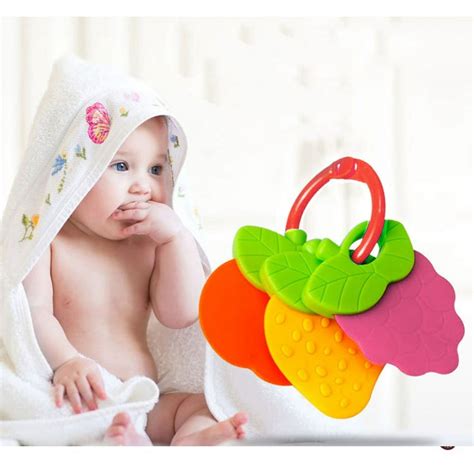 Fruit Kid Baby Teether Food Grade Silicone Soother Chewable Teething