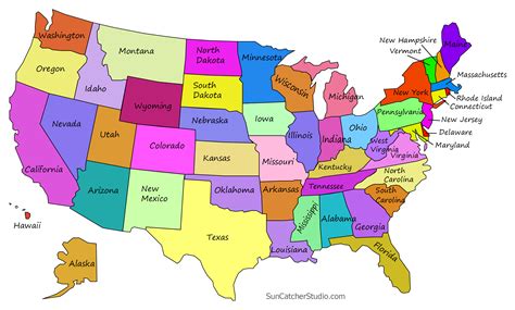 Printable Us Maps With States Usa United States America Diy