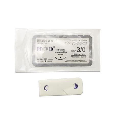 Rtmed Surgical Suture Thread Polyglycolic Acid Suture With Needle Nylon