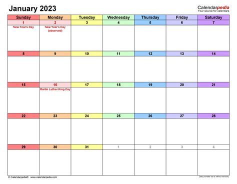 2023 Yearly Blank Calendar Template Free Printable Templates 2023