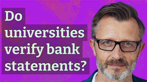 Do Universities Verify Bank Statements Youtube