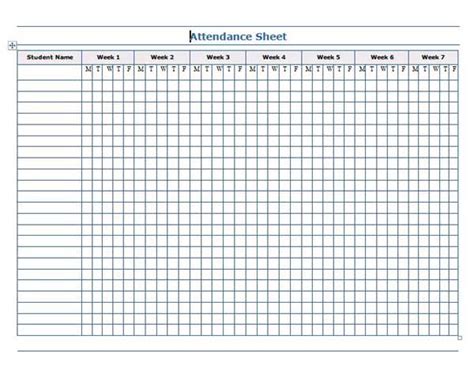 Attendance Sheet Template For 2021 Calendar Template Printable Labb By Ag