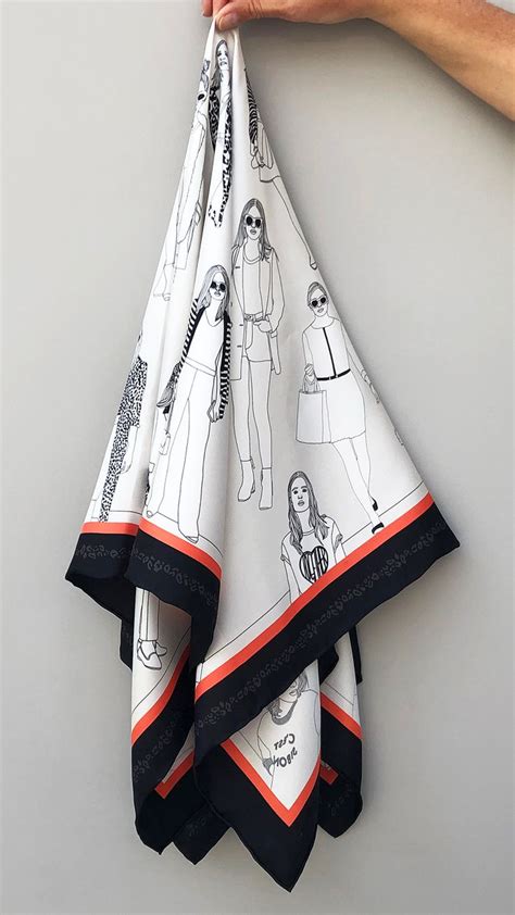 London Fashion Luxury Silk Twill Scarf Print Scarf Design Luxury