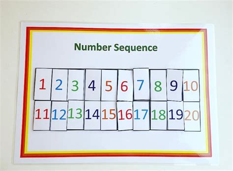 Number Sequence Worksheet 1 20 Etsy Uk