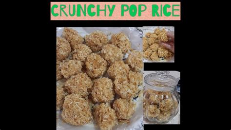 Home Made Crunchy Pop Rice Youtube