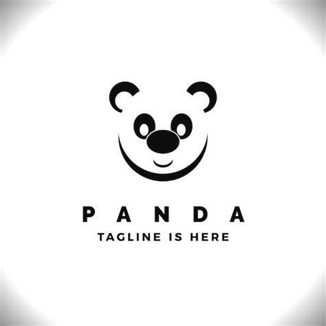Panda Logo Vektor Symbol Illustration Premium Vektor