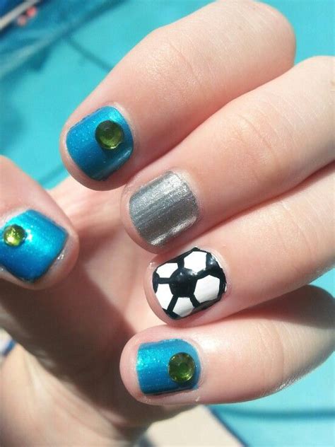 Soccer Nail Art Soccer Ball Nail Art Soccer Nails Nails Nail Art