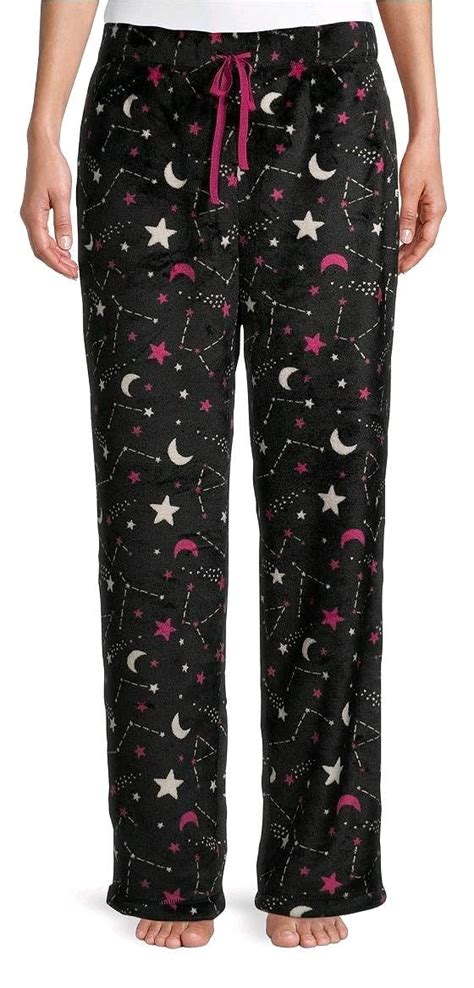 Buy Secret Treasures Star Print Black Superminky Fleece Sleep Pajama