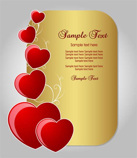 Romantic Love Card 25665 Free Eps Download 4 Vector