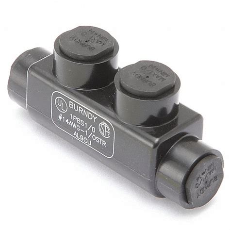 Burndy Black 2 Ports Insulated Multitap Connector 22c2691pbs10