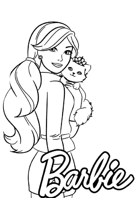 Free Barbie Printable Coloring Pages