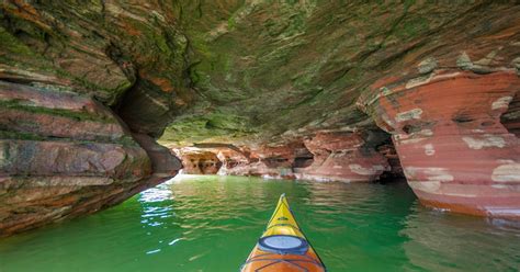Kayak To The Sand Island Sea Caves Bayfield Wisconsin