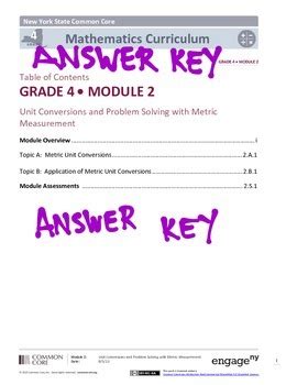 5 grade lesson answer 15 homework module key 4. EngageNY (Eureka Math) Grade 4 Module 2 Answer Key by ...