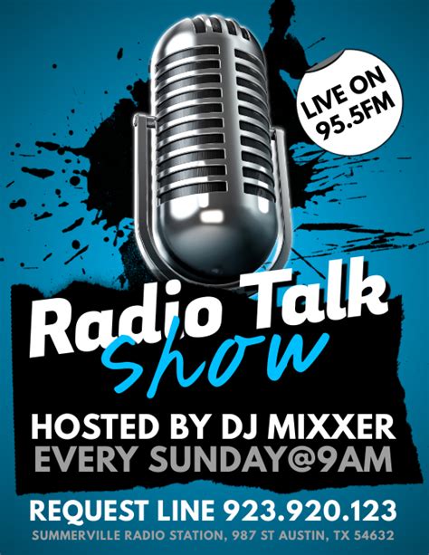 Radio Talk Show Flyer Template Postermywall