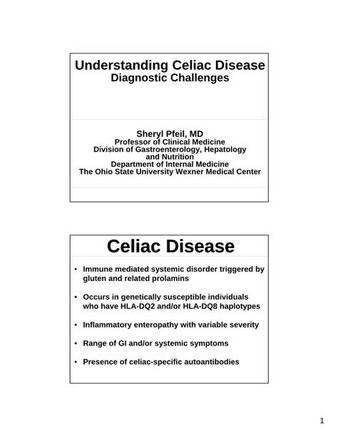Pdf Celiac Disease Final Handoutppt Osu Center For Continuing