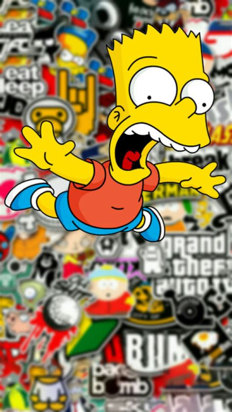 Bart Simpson Crzy £unny And ₩e¡rd Cart° °ns Fondo De Pantalla