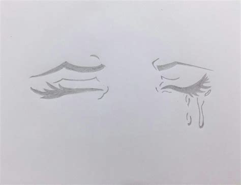 Easy Drawings Of Crying Eyes Easy Drawing Beginner Crying Eye Drawing