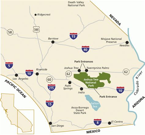 Printable Map Of Joshua Tree National Park Printable Map Of The
