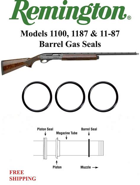 6 Pack Remington 12 Gauge 1100 1187 11 87 O Ring Barrel Gas Seals