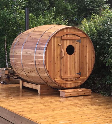 The 6′ sauna may look small but it offers many huge advantages. It's coopered design offers p 