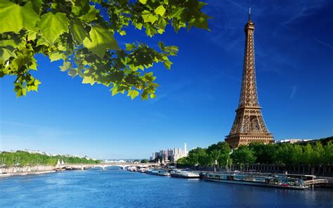 Eiffelturm Seine Brücke Paris Frankreich 2880x1800 Hd