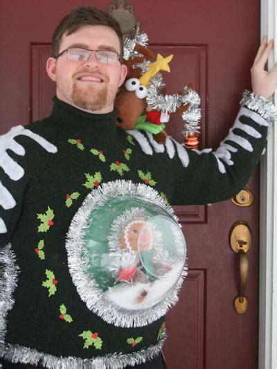 Snow Globe Diy Ugly Sweater Funny Christmas Sweaters Ugly Christmas Sweater Diy Funny Diy