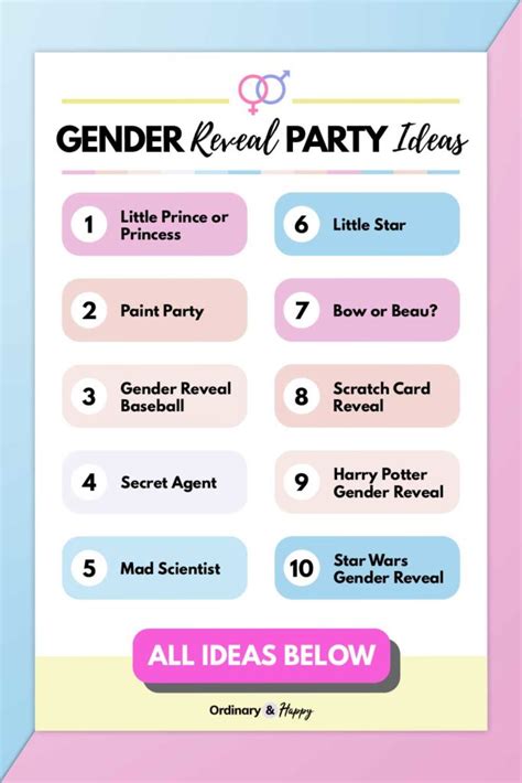 30 Best Gender Reveal Party Ideas To Celebrate In Style Ordinary And Happy