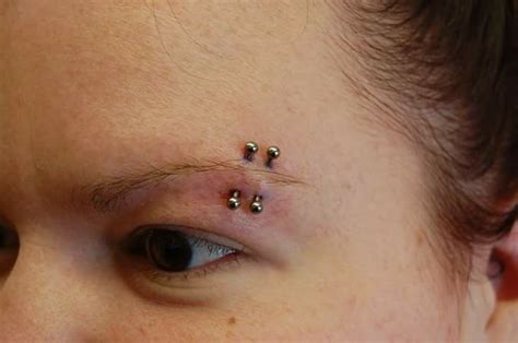 Double Eyebrow Piercing By Julie Lindsey We Only Use Titanium Implant