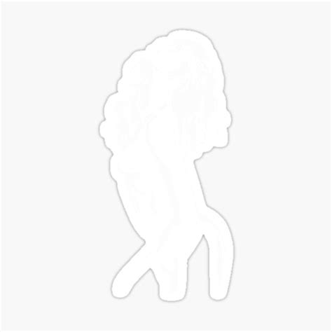 Nude Silhouette Woman Lines Ass Sexy Adaptive Art Sticker By